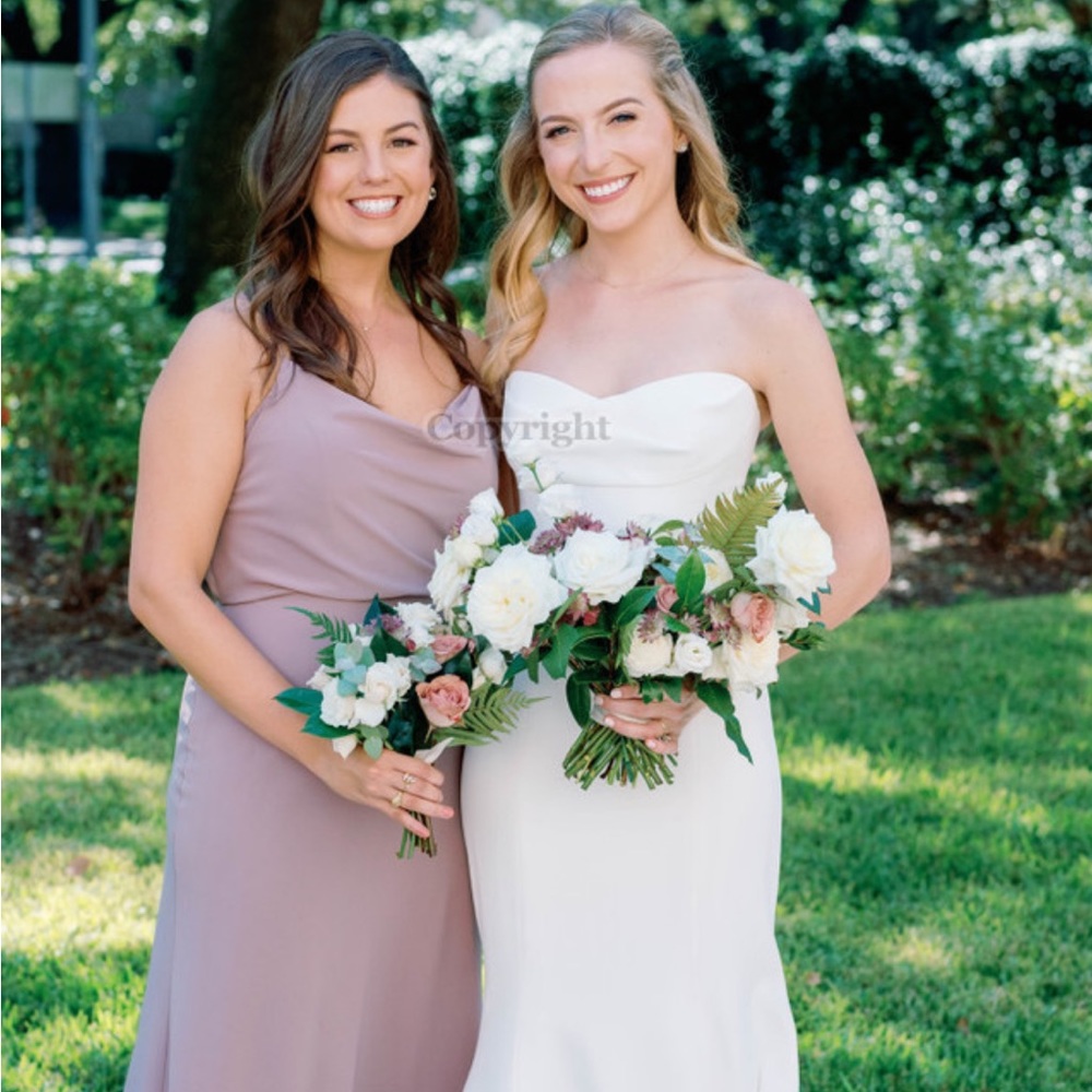 Jenny Yoo Bridesmaid Dress. Style: Capri, Color: Fig, Size: 10, like new
